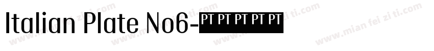 Italian Plate No6字体转换